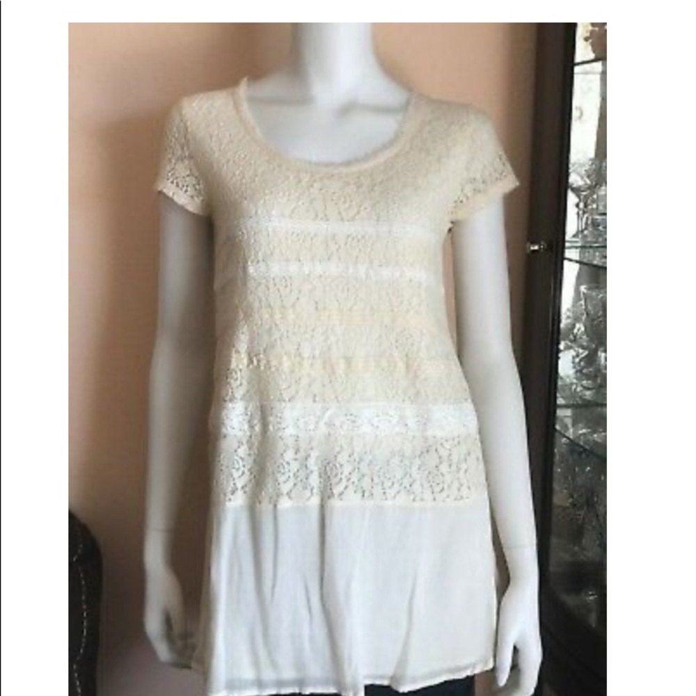 Anthropologie Meadow Rue lace tunic